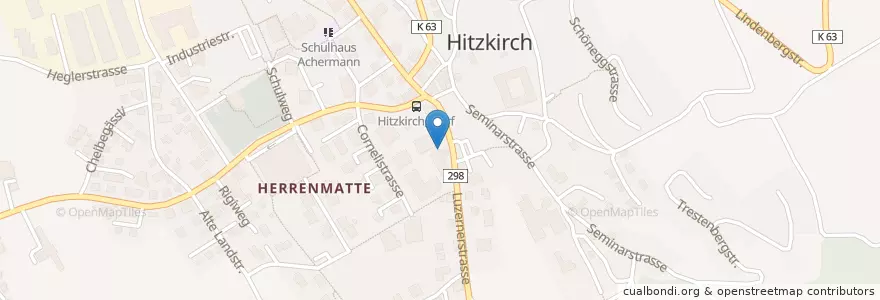 Mapa de ubicacion de Polizeiposten Hitzkirch en İsviçre, Luzern, Hitzkirch.