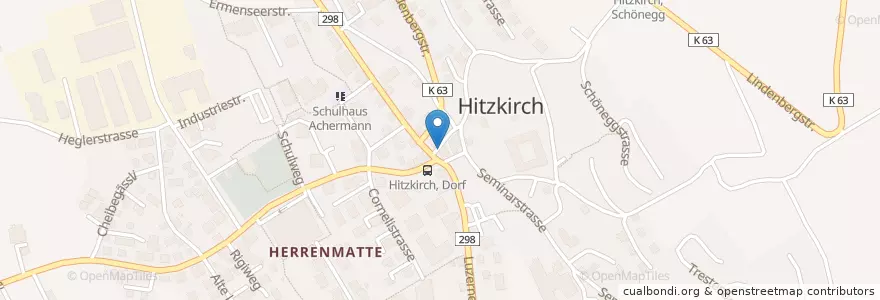 Mapa de ubicacion de Hitzkirch Apotheke & Drogerie AG en Schweiz/Suisse/Svizzera/Svizra, Luzern, Hitzkirch.
