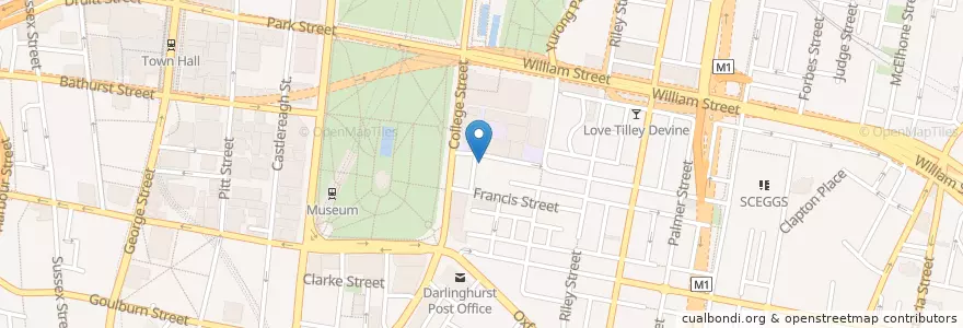 Mapa de ubicacion de St Paul's Lutheran Church en Australia, New South Wales, Council Of The City Of Sydney, Sydney.
