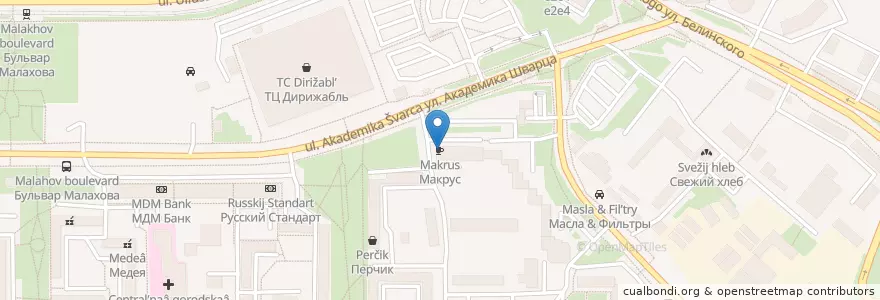Mapa de ubicacion de Макрус en Rusland, Уральский Федеральный Округ, Свердловская Область, Городской Округ Екатеринбург.