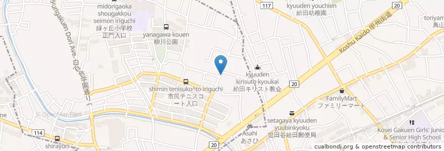 Mapa de ubicacion de 大名寿司 en Japan, Tokyo, Setagaya, Chofu.