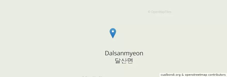 Mapa de ubicacion de 달산면 en Республика Корея, Кёнсан-Пукто, 영덕군, 달산면.