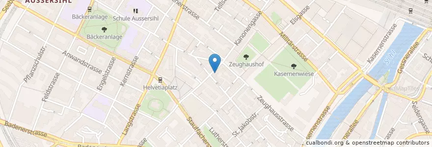 Mapa de ubicacion de Daniella's Bar en 스위스, 취리히, Bezirk Zürich, Zürich.