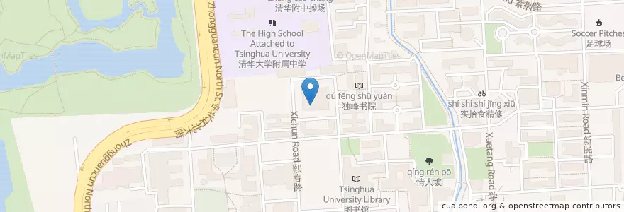 Mapa de ubicacion de Qing Qing Times Cafe en China, Beijing, Hebei, Haidian District.