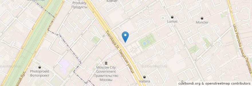 Mapa de ubicacion de ВТБ en Rusland, Centraal Federaal District, Moskou, Центральный Административный Округ, Тверской Район.