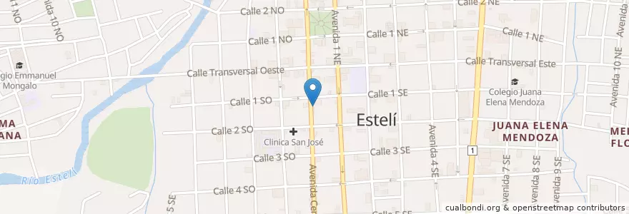 Mapa de ubicacion de Estelí en Nicaragua, Estelí, Estelí (Municipio), Estelí.