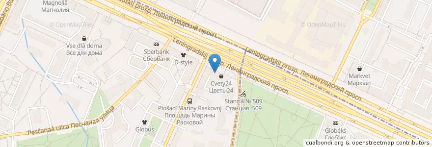 Mapa de ubicacion de ВТБ en Rusia, Distrito Federal Central, Москва, Северный Административный Округ, Район Сокол, Район Аэропорт.