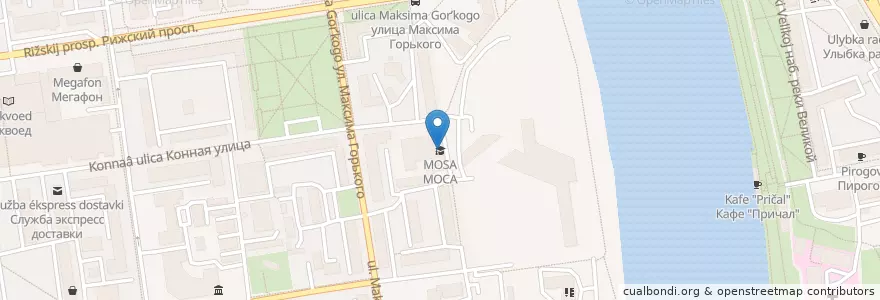 Mapa de ubicacion de МОСА en Rusland, Северо-Западный Федеральный Округ, Oblast Pskov, Псковский Район, Городской Округ Псков.
