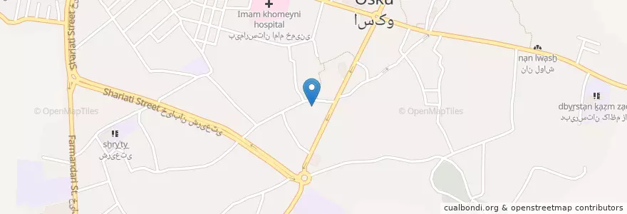 Mapa de ubicacion de اسکو en Iran, استان آذربایجان شرقی, شهرستان اسکو, بخش مرکزی, اسکو.