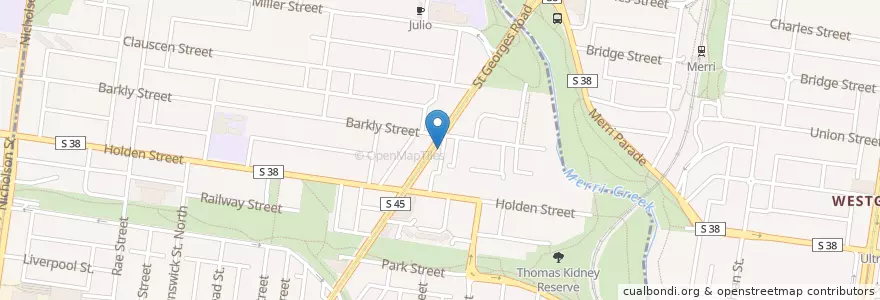Mapa de ubicacion de Danny's Burgers en أستراليا, ولاية فيكتوريا.