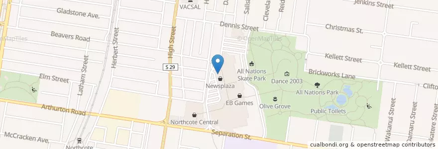 Mapa de ubicacion de Pulse Pharmacy en أستراليا, ولاية فيكتوريا, City Of Darebin.