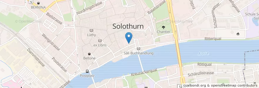 Mapa de ubicacion de No19 en Schweiz, Solothurn, Amtei Solothurn-Lebern, Bezirk Solothurn, Bezirk Wasseramt, Solothurn.