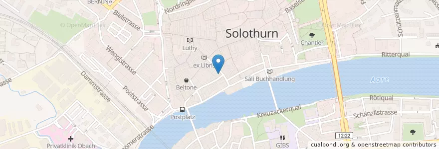 Mapa de ubicacion de Löwen en Suiza, Soleura, Amtei Solothurn-Lebern, Bezirk Solothurn, Bezirk Wasseramt, Solothurn.