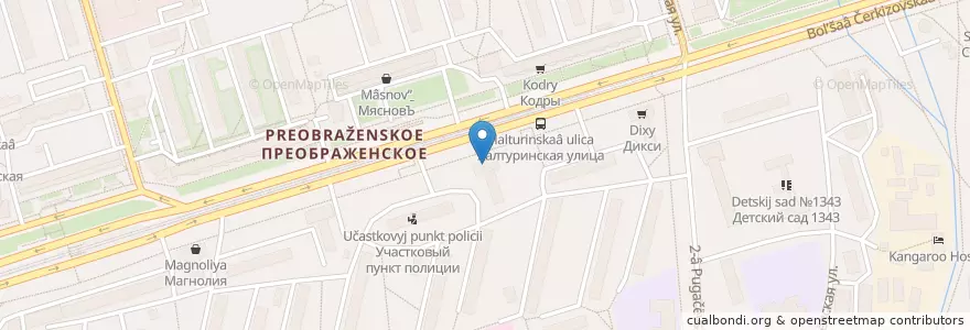 Mapa de ubicacion de VTB en Russia, Central Federal District, Moscow, Eastern Administrative Okrug, Preobrazhenskoye District.