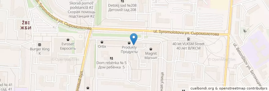 Mapa de ubicacion de Почтовое отделение № 92 en ロシア, ウラル連邦管区, スヴェルドロフスク州, エカテリンブルク管区.