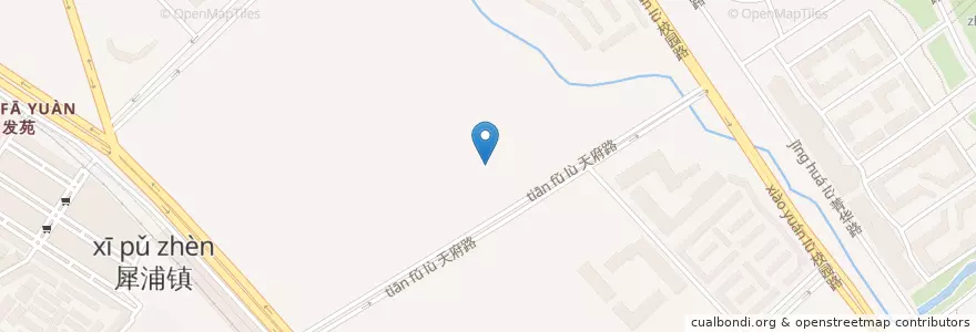 Mapa de ubicacion de 犀浦镇 / Xipu en Cina, Sichuan, 成都市, 郫都区 / Pidu, 犀浦街道.