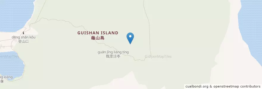 Mapa de ubicacion de 龜山島 en Taiwan, 臺灣省, 龜山島, 宜蘭縣, 頭城鎮.