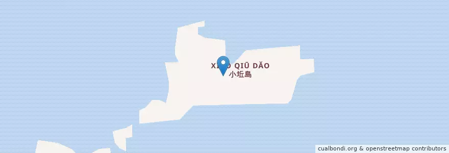 Mapa de ubicacion de 小坵島 en 중국, 타이완, 馬祖地區限制水域, 福建省, 푸젠성, 馬祖地區限制水域, 小坵島, 마쭈 열도, 베이간향.