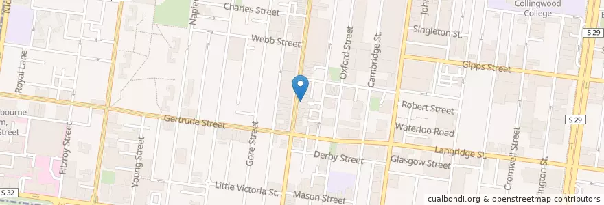 Mapa de ubicacion de Wabi Sabi Salon en 오스트레일리아, Victoria, City Of Yarra.