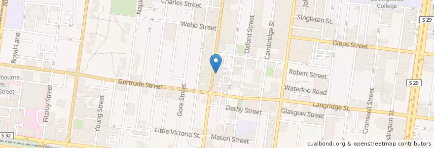 Mapa de ubicacion de Bowl Bowl Dumpling en أستراليا, ولاية فيكتوريا, City Of Yarra.