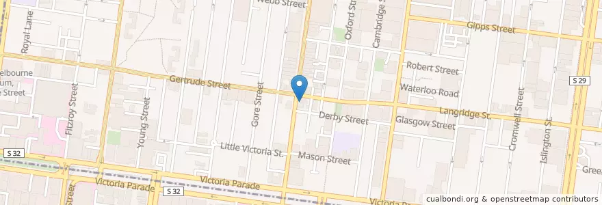 Mapa de ubicacion de Mr Scruff's en Australien, Victoria, City Of Yarra.