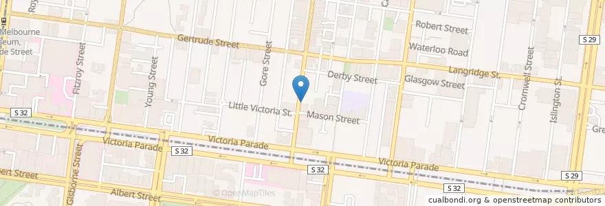 Mapa de ubicacion de Konjo en Avustralya, Victoria, City Of Yarra.