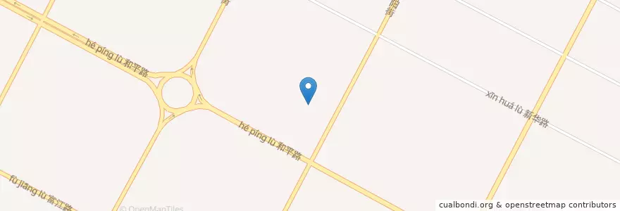 Mapa de ubicacion de 红岸街道 en 중국, 헤이룽장성, 齐齐哈尔市, 富拉尔基区, 红岸街道.