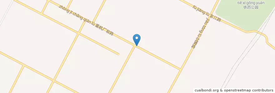 Mapa de ubicacion de 红宝石街道 en Çin, Heilongjiang, 齐齐哈尔市, 富拉尔基区, 红宝石街道.