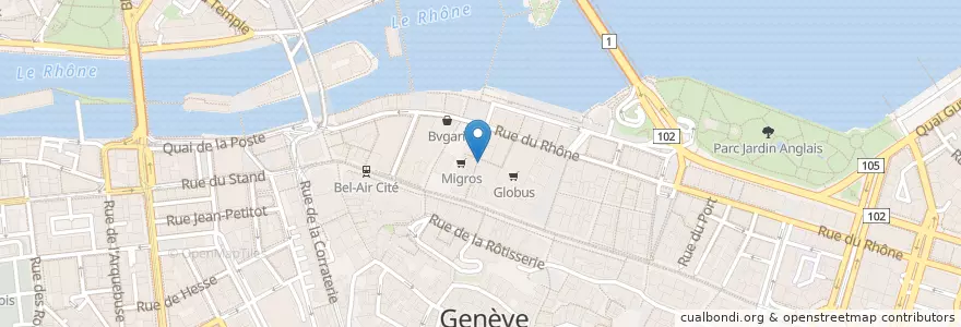 Mapa de ubicacion de McDonald's en Schweiz/Suisse/Svizzera/Svizra, Genève, Genève, Genève.