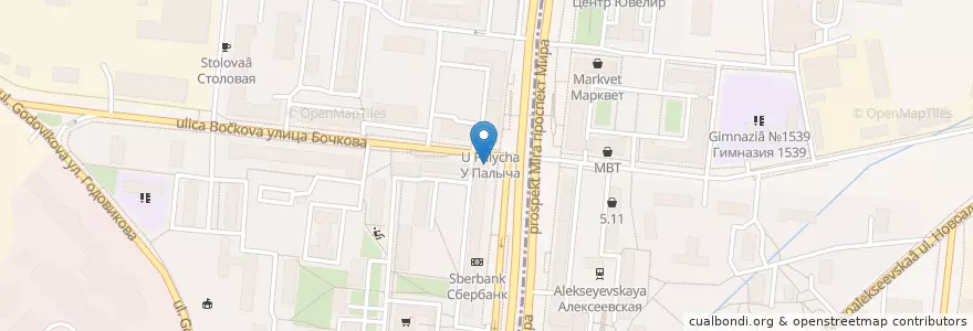 Mapa de ubicacion de Макдоналдс en Russia, Distretto Federale Centrale, Москва, Северо-Восточный Административный Округ, Останкинский Район.