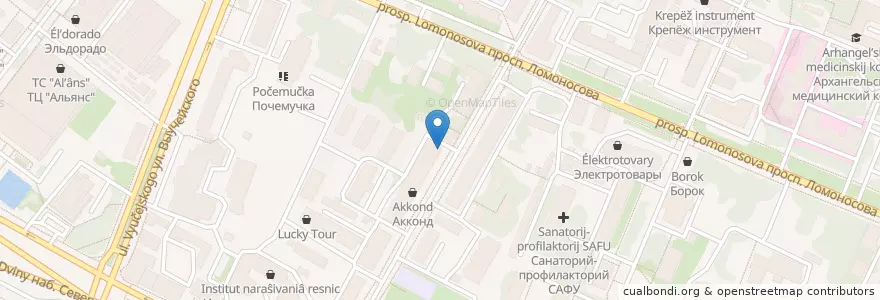 Mapa de ubicacion de Магнит en Russia, Northwestern Federal District, Arkhangelsk Oblast, Primorsky District, Городской Округ Архангельск.