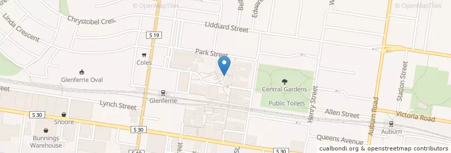 Mapa de ubicacion de Public Toilets en Australia, Victoria, City Of Boroondara.