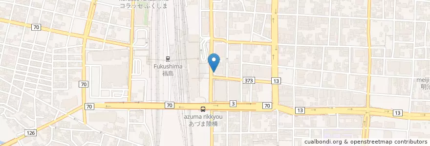 Mapa de ubicacion de 東邦銀行 en 日本, 福島県, 福島市.