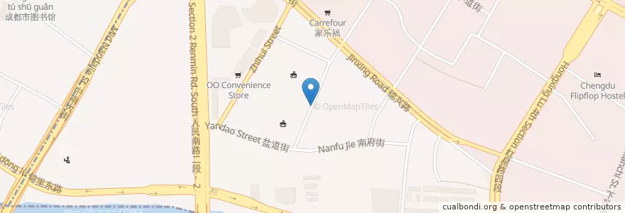 Mapa de ubicacion de 督院街街道 / Duyuanjie en Cina, Sichuan, 成都市, 锦江区 (Jinjiang).