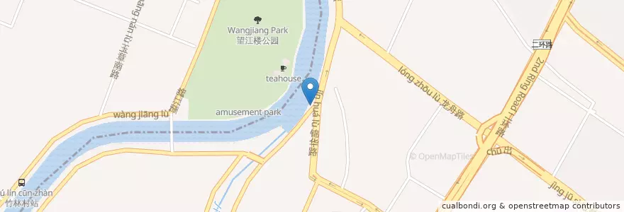 Mapa de ubicacion de 龙舟路街道 en 中国, 四川省, 成都市, 锦江区, 龙舟路街道.