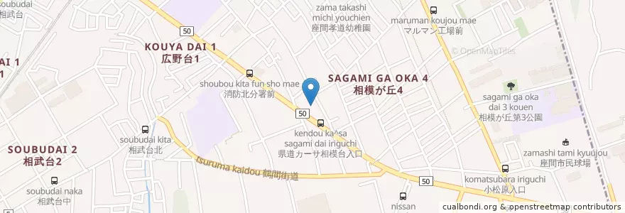 Mapa de ubicacion de ENEOS 相模が丘SS en 일본, 가나가와현, 座間市.