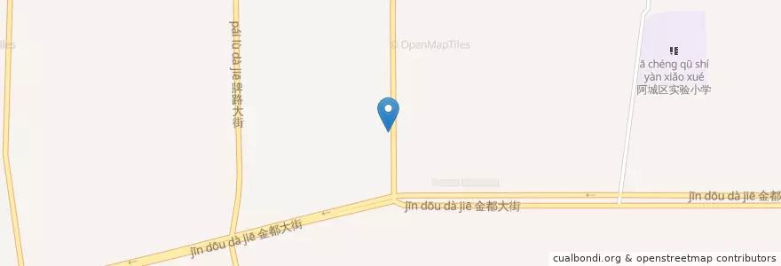 Mapa de ubicacion de 阿什河街道 en Çin, Heilongjiang, 阿城区, 金都街道.