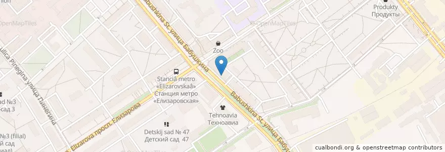 Mapa de ubicacion de Петербургские аптеки en Russia, Northwestern Federal District, Leningrad Oblast, Saint Petersburg, Nevsky District, Округ Невская Застава.