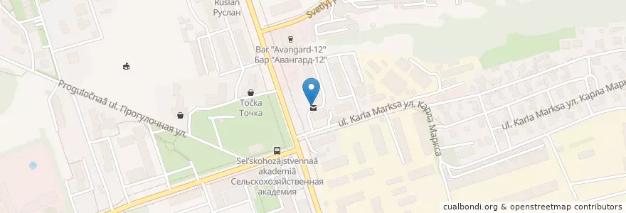 Mapa de ubicacion de Отделение связи 305021 en Rússia, Distrito Federal Central, Oblast De Kursk, Курский Район, Городской Округ Курск.