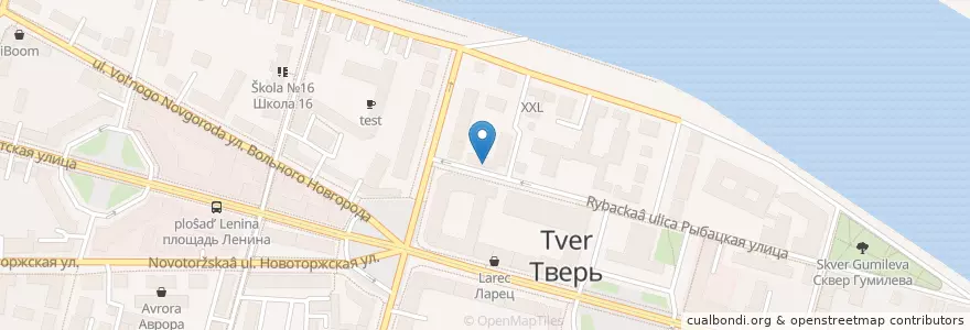 Mapa de ubicacion de Добрый доктор en Russie, District Fédéral Central, Oblast De Tver, Городской Округ Тверь, Калининский Район.