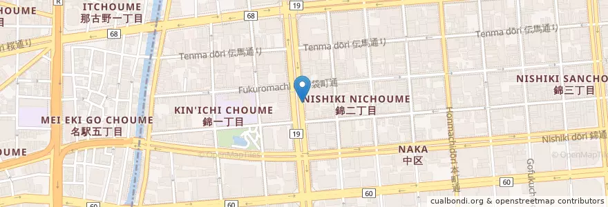 Mapa de ubicacion de MAYパーク en ژاپن, 愛知県, 名古屋市, 中区.