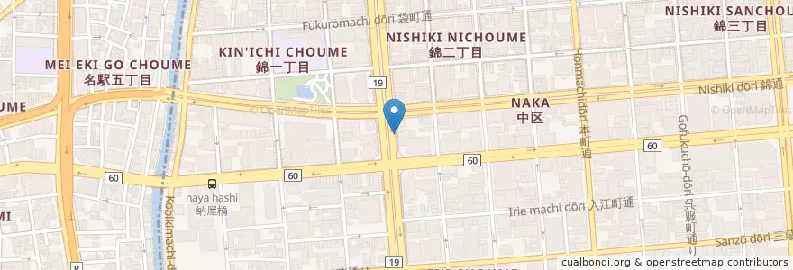 Mapa de ubicacion de MAYパーク en 日本, 爱知县, 名古屋市, 中区.