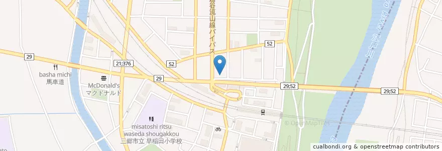 Mapa de ubicacion de トヨタレンタカー en 日本, 埼玉県, 三郷市.