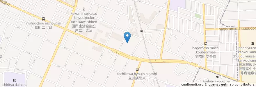 Mapa de ubicacion de 立川国家公務員共済病院 en Japón, Tokio, Tachikawa.