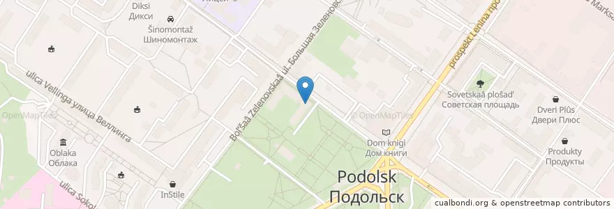 Mapa de ubicacion de Промсвязьбанк en 俄罗斯/俄羅斯, Центральный Федеральный Округ, 莫斯科州, Городской Округ Подольск.