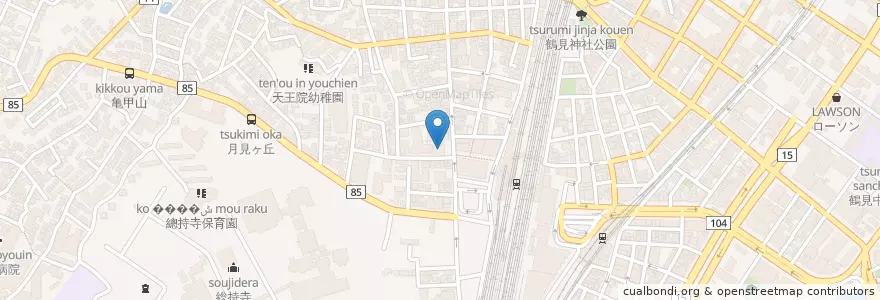 Mapa de ubicacion de みずほ銀行 en Japón, Prefectura De Kanagawa, Yokohama, 鶴見区.