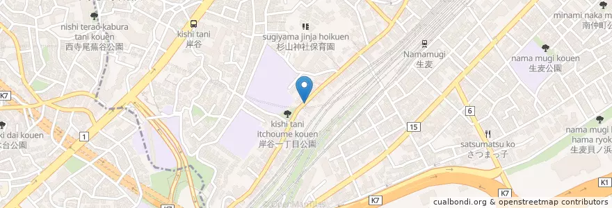 Mapa de ubicacion de 岸谷交番 en Japan, 神奈川県, Yokohama, 鶴見区.
