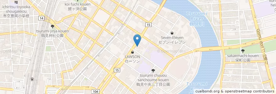 Mapa de ubicacion de ゼネラル en 일본, 가나가와현, 요코하마시, 鶴見区.