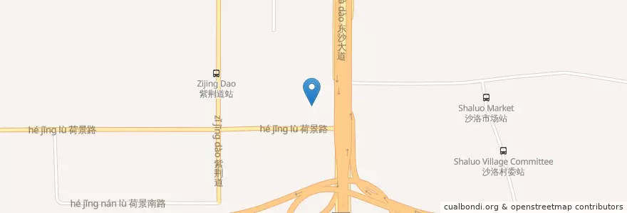 Mapa de ubicacion de 东沙街道 en Çin, Guangdong, 广州市, 荔湾区, 东沙街道.