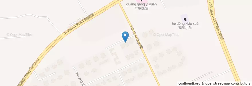 Mapa de ubicacion de 白鹤洞街道 en China, Cantão, Cantão, 荔湾区, 白鹤洞街道.